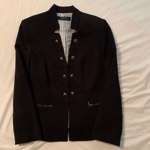 Tahari military style black blazer size 12.